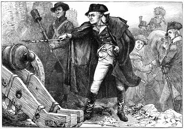 RECORD DATE NOT STATED George Washington at the siege of Yorktown, Virginia, 1781 (c1880). Artist: Unknown Copyright:xThexPrintxCollector HeritagexImagesx IMAGO ,2329735 ! ACHTUNG: AUFNAHMEDATUM GESCHÄTZT!  Copyright:ThexPrintxCollector HeritagexImagesx IMAGO
