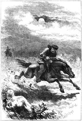 RECORD DATE NOT STATED Pursuit of Paul Revere, the scout, 1775 (c1880). Artist: Unknown Copyright:xThexPrintxCollector HeritagexImagesx IMAGO ,2329760 ! ACHTUNG: AUFNAHMEDATUM GESCHÄTZT!  Copyright:ThexPrintxCollector HeritagexImagesx IMAGO