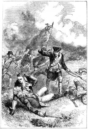 RECORD DATE NOT STATED Death of Major Pitcairn, Battle of Bunker Hill, Boston, Massachusetts, 1775 (c1880). Artist: Unknown Copyright:xThexPrintxCollector HeritagexImagesx IMAGO ,2329765 ! ACHTUNG: AUFNAHMEDATUM GESCHÄTZT!  Copyright:ThexPrintxCollector HeritagexImagesx IMAGO