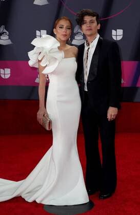 Majo Aguilar, Gil Corezo at arrivals for 23rd Annual Latin GRAMMY Awards 2022 - Part 2, Michelob ULTRA Arena, Mandalay Bay Resort Casino, Las Vegas, NV November 17, 2022. Photo By: MORA Everett Collection at arrivals for 23rd Annual Latin GRAMMY Awards 2022 - Part 2, Michelob ULTRA Arena, Mandalay Bay Resort Casino, Las Vegas, NV November 17, 2022. Photo By: MORA Everett Collection PUBLICATIONXNOTxINxCANxCHNxFRAxITAxJPNxNORxPOLxRUSxESPxUKxUSA
