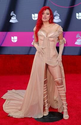 Karol G at arrivals for 23rd Annual Latin GRAMMY Awards 2022, Michelob ULTRA Arena, Mandalay Bay Resort Casino, Las Vegas, NV November 17, 2022. Photo By: MORA Everett Collection at arrivals for 23rd Annual Latin GRAMMY Awards 2022, Michelob ULTRA Arena, Mandalay Bay Resort Casino, Las Vegas, NV November 17, 2022. Photo By: MORA Everett Collection PUBLICATIONXNOTxINxCANxCHNxFRAxITAxJPNxNORxPOLxRUSxESPxUKxUSA