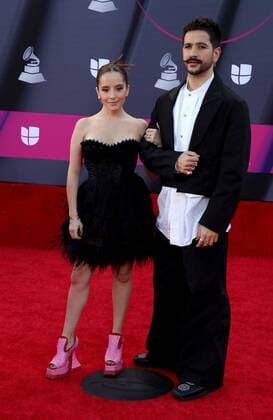 Camilo and Eva Luna at arrivals for 23rd Annual Latin GRAMMY Awards 2022 - Part 2, Michelob ULTRA Arena, Mandalay Bay Resort Casino, Las Vegas, NV November 17, 2022. Photo By: MORA Everett Collection at arrivals for 23rd Annual Latin GRAMMY Awards 2022 - Part 2, Michelob ULTRA Arena, Mandalay Bay Resort Casino, Las Vegas, NV November 17, 2022. Photo By: MORA Everett Collection PUBLICATIONXNOTxINxCANxCHNxFRAxITAxJPNxNORxPOLxRUSxESPxUKxUSA