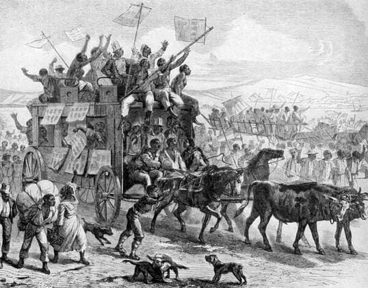 RECORD DATE NOT STATED Ex-slaves parading with liberation manifestos, American Civil War, 1861-1865 (1951). Artist: Unknown Copyright:xThexPrintxCollector HeritagexImagesx IMAGO ,2365791 ! ACHTUNG: AUFNAHMEDATUM GESCHÄTZT!  Copyright:ThexPrintxCollector HeritagexImagesx IMAGO
