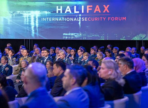 November 18, 2022, Halifax, NS, Canada: Participants from around the world attend the opening session of the Halifax International Security Forum in Halifax on Friday, Nov.18, 2022. Halifax Canada  - ZUMAc35_ 20221118_zaf_c35_116 Copyright: xAndrewxVaughanx
