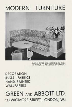 RECORD DATE NOT STATED Modern Furniture - Green and Abbott Ltd. , 1933. Artist: Unknown. Copyright:xThexPrintxCollector HeritagexImagesx IMAGO ,2693400 ! ACHTUNG: AUFNAHMEDATUM GESCHÄTZT!  Copyright:ThexPrintxCollector HeritagexImagesx IMAGO