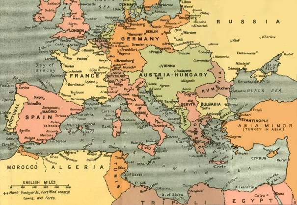 RECORD DATE NOT STATED Central Europe and the Mediterranean , 1919. Creator: London Geographical Institute. Copyright:xGermany,Europa,África,mar,Italy,país,France,Portugal,Spain,Turquia,continente,geografia,Bélgica,cor,Mediterranean,Greece,Turkish,guerra,posição,século,Rússia,Bulgária,Romania,primeiraxguerraxdexmundo,Tunísia,conceito,GrâxBretanha,ÁfricaxNorte,MarxMediterranean,OxMarxNegro,Cor,,World.war.i,WWI,Serbia,GuerraxDexMundoxUma,1910s,20oxséculo,ThexPrintxCollector,map,Austria-Hungary,Knight,CaxtonxPublishingxCompany,WilliamxStanleyxMacbeanxKnight,WilliamxStanleyxMacbean,W.xStanleyxMacbeanxKnight,WxStanleyxMacbeanxKnight,W.xStanleyxMacbean,WxStanleyxMacbean,W.xS.xM.,W.xS.xM.xKnight,CaxtonxPulishingxCompanyxLim,LondonxGeographicalxInstitutex IMAGO ,27109  Copyright:Germany,Europa,África,mar,Italy,país,France,Portugal,Spain,Turquia,continente,geografia,Bélgica,cor,Mediterranean,Greece,Turkish,guerra,posição,século,Rússia,Bulgária,Romania,primeiraxguerra