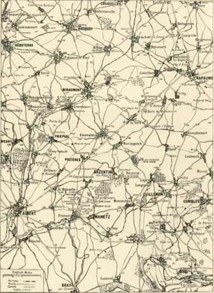 RECORD DATE NOT STATED Large Scale Map of the Area of Victory in the Great Push of 1916 Copyright:xexterior,outdoors,country,French,France,strategy,British,military,war,front,location,century,victory,Britain,strategic,image,diagram,albert,firstxworldxwar,wartime,concept,battle,picardy,offensive,B&W,fullxframe,album,Day,WorldxWarxI,WWI,blackx&xwhite,blackxandxwhite,WorldxWarxOne,1910s,20thxcentury,ThexPrintxCollector,1stxWorldxWar,BattlexofxthexSomme,Somme,TGN,WesternxFront,WW1,outside,map,Unknown,SirxDouglasxHaig,JAxHammerton,JxAxHammerton,Hammerton,Ja,SirxJohnxAlexanderxHammerton,SirxJohnxHammerton,JohnxHammerton,SirxJohnxAlexander,JxA,AmalgamatedxPressxLtd,AmalgamatedxPressxLimited,AmalgamatedxPress,ThexAmalgamatedxPress,ThexWarxIllustrated,AutumnxCampaignxo  Copyright:exterior,outdoors,country,French,France,strategy,British,military,war,front,location,century,victory,Britain,strategic,image,diagram,albert,firstxworldxwar,wartime,concept,battle,picardy,off