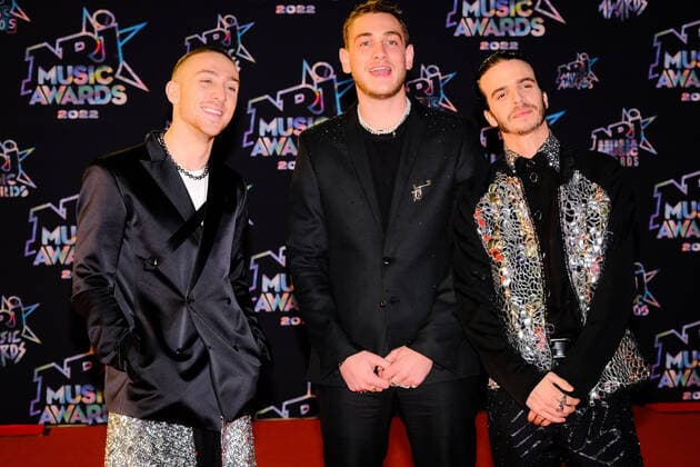 24eme NRJ Music Awards, arrivÃ e sur le Tapis Rouge en attente des nominations. Pierre-Paul, Blaise et Miguel (Lopes) du Groupe 47Ter. 286122 2022-11-18 Provence Alpes Cote d Azur Cannes France  Copyright: xPhilippexFarjonx STAR_286122_077