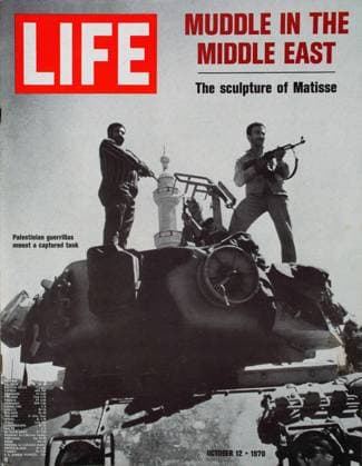 April 4, 2017, Al-Ramtha, Irbid governorate, Jordan: The photo of a Jordanian military tank captured by Palestinians in the Jordanian city of Ar-Ramtha during JordanÃ¢â‚¬â ¢s Ã¢â‚¬oeBlack SeptemberÃ¢â‚¬Â military offensive appears on the first page of the Ã¢â‚¬oeLifeÃ¢â‚¬Â magazine, October 12, 1970. Black September is a conflict that broke out in the Hashemite Kingdom of Jordan between the Jordanian Armed Forces and the Palestinian Liberation Organization in September 1970, with clashes continuing until mid-July 1971 Al-Ramtha Jordan - ZUMAd99_ 20170404_zap_d99_073 Copyright: xJackxBurlotx