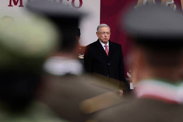 Mexican Revolution 112th Anniversary November 20, 2022, Mexico City, Mexico: President of Mexico, Andres Manuel Lopez Obrador during the parade of the 112th anniversary of the Mexican Revolution. on November 20, 2022 in Mexico City, Mexico. (Photo by Carlos Tischler Eyepix Group) Copyright: xCarlosxTischler xEyepixxGroupx CT_20112022_81645