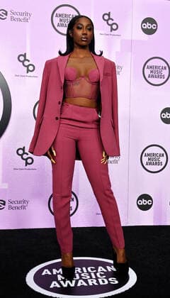 Flo Milli arrives for the 50th annual American Music Awards at the Microsoft Theater in Los Angeles on Sunday, November 20, 2022.  LAP20221120166 JIMxRUYMEN