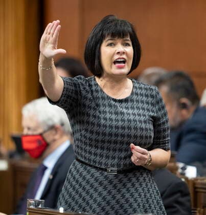 November 21, 2022, Ottawa, ON, Canada: Official Languages Minister Ginette Petitpas Taylor rises.. during Question Period, Monday, November 21, 2022 in Ottawa. Ottawa Canada  - ZUMAc35_ 20221121_zaf_c35_043 Copyright: xAdrianxWyldx