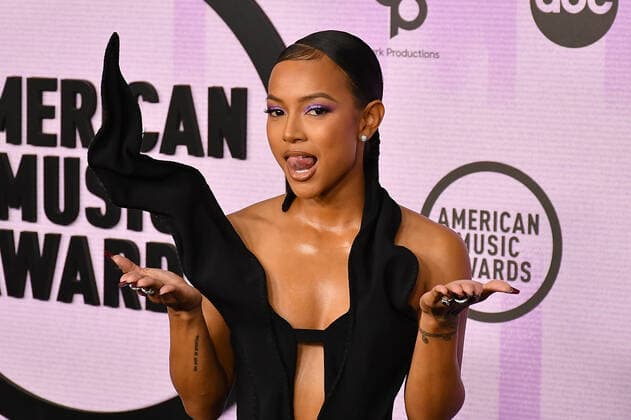 Karrueche Tran attends the 2022 American Music Awards at Microsoft Theater on November 20, 2022 in Los Angeles, California. Photo: Casey Flanigan imageSPACE MediaPunch Copyright: ximageSPACEx