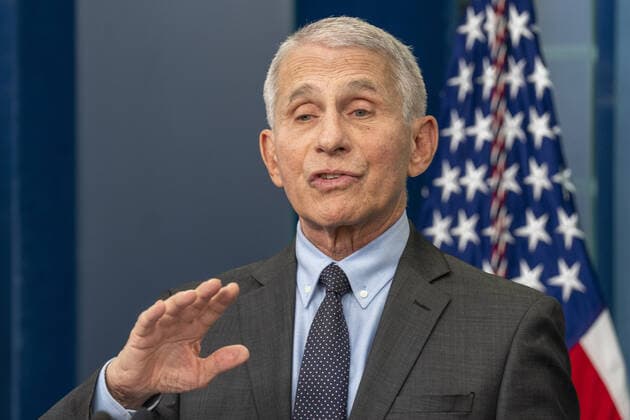 Dr. Antony Fauci, Chief Medical Advisor to the President of United States, and Dr. Ashish Jha, MD, MPH, coordinator, White House COVID-19 Response, speak at the daily briefing at the White House in Washington, DC on Tuesday, November 22, 2022.  WAP20221122504 KenxCedeno
