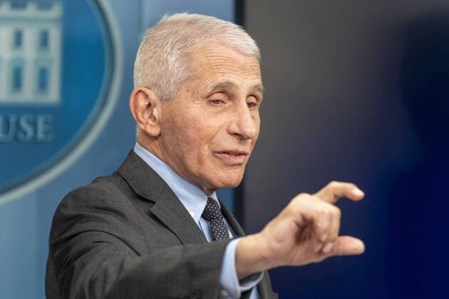 Dr. Antony Fauci, Chief Medical Advisor to the President of United States, and Dr. Ashish Jha, MD, MPH, coordinator, White House COVID-19 Response, speak at the daily briefing at the White House in Washington, DC on Tuesday, November 22, 2022.  WAP20221122506 KenxCedeno