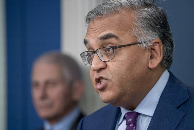 Dr. Ashish Jha, MD, MPH, coordinator, White House COVID-19 Response, speaks at the daily briefing at the White House in Washington, DC on Tuesday, November 22, 2022.  WAP20221122520 KenxCedeno
