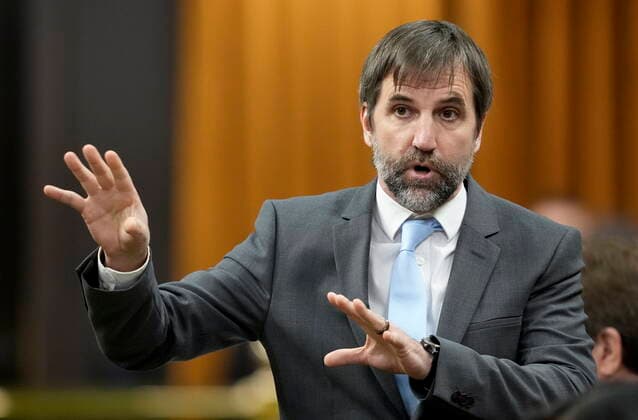 November 22, 2022, Ottawa, ON, Canada: Minister of Environment and Climate Change Steven Guilbeault rises during Question Period, in Ottawa, Tuesday, Nov. 22, 2022. Ottawa Canada  - ZUMAc35_ 20221122_zaf_c35_081 Copyright: xAdrianxWyldx