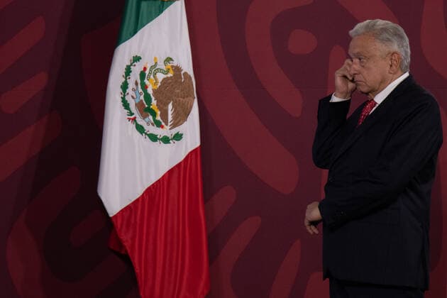 Mexican President Lopez Obrador Briefing Conference November 22, 2022, Mexico City, Mexico. Mexican President, Andres Manuel Lopez Obrador, presented at his morning briefing conference, among other issues, his disagreements with Argentine President Alberto Fernandez at National Palace. On November 22, 2022 in Mexico City. (Photo by Alex Dalton Eyepix Group) Copyright: xAlexxDalton xEyepixxGroupx AD_22112022_81849