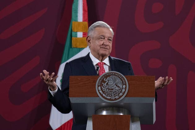 Mexican President Lopez Obrador Briefing Conference November 22, 2022, Mexico City, Mexico. Mexican President, Andres Manuel Lopez Obrador, presented at his morning briefing conference, among other issues, his disagreements with Argentine President Alberto Fernandez at National Palace. On November 22, 2022 in Mexico City. (Photo by Alex Dalton Eyepix Group) Copyright: xAlexxDalton xEyepixxGroupx AD_22112022_81852