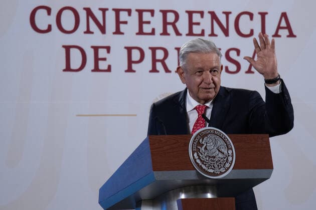 Mexican President Lopez Obrador Briefing Conference November 22, 2022, Mexico City, Mexico. Mexican President, Andres Manuel Lopez Obrador, presented at his morning briefing conference, among other issues, his disagreements with Argentine President Alberto Fernandez at National Palace. On November 22, 2022 in Mexico City. (Photo by Alex Dalton Eyepix Group) Copyright: xAlexxDalton xEyepixxGroupx AD_22112022_81855