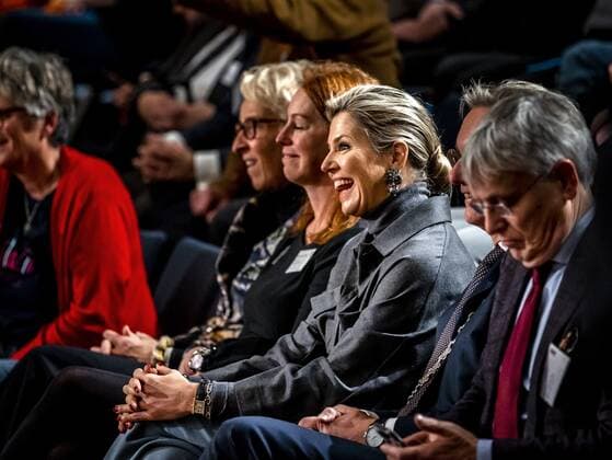 HILVERSUM Queen Maxima during a working visit to the Muziekcentrum van de Omroep During the visit, the Queen will attend the signing of the Music Agreement for special education, as honorary chairman of the Meer Muziek in de Klas foundation ANP REMKO DE WAAL netherlands out belgium out  Copyright: xx x458240601x originalFilename: 458240601.jpg