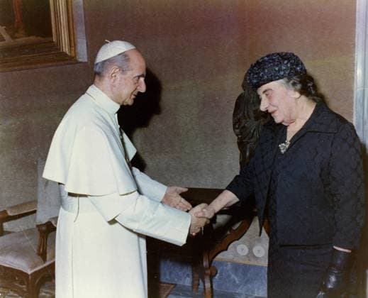 Pope Paul VI and Israeli PM Golda Meir, 1973 