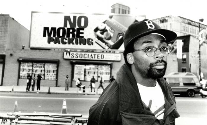 Director Director Spike Lee on the set of the movie Clockers, 1995 