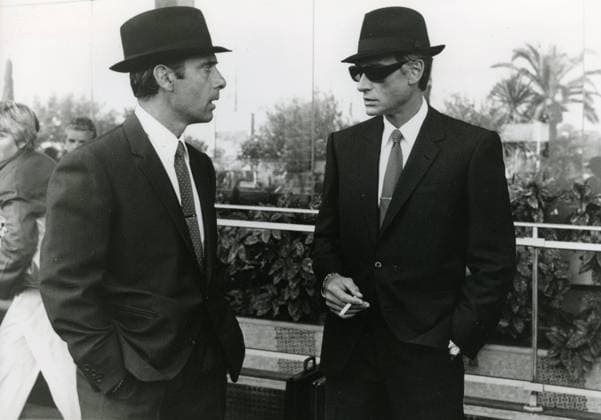 French actors Johnny Hallyday and Guy Marchand in the movie Family Business, France 1986 