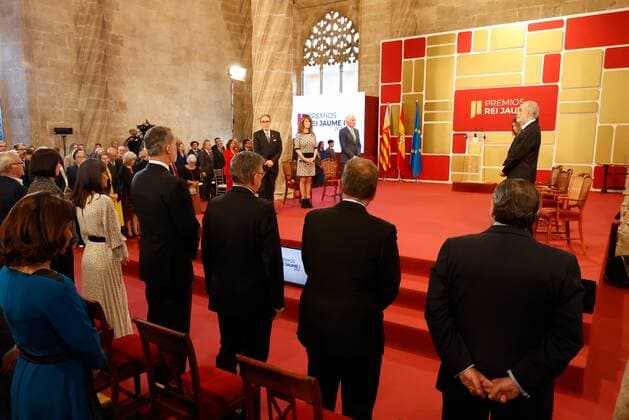 25-11-2022 Valencia Queen Letizia and King Felipe attend the 34th King Jaume I awards ceremony in Valencia, Spain. Â  Copyright: xPPEx