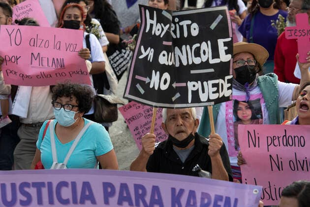 November 25, 2022, Mexico City, Mexico City, Mexico: Thousands of women participate in the commemoration of the International Day for the Disappearance of Violence Against Women in Mexico..A new study reveals that of the 81,000 women and girls intentionally killed around the world last year, more than half died at the hands of their partners or other family members. The document is a terrible reminder that violence against women and girls is one of the most widespread human rights violations in the world, the UN publishes on its November 23, 2022 page. Mexico City Mexico - ZUMAn296 20221125_zip_n296_001 Copyright: xJorgexNunezx