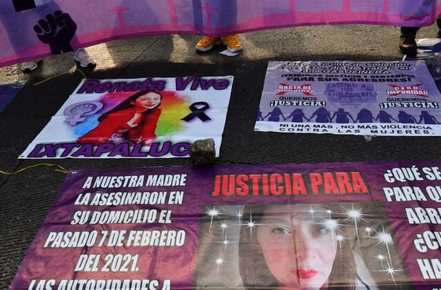 November 25, 2022, Mexico City, Mexico City, Mexico: Thousands of women participate in the commemoration of the International Day for the Disappearance of Violence Against Women in Mexico..A new study reveals that of the 81,000 women and girls intentionally killed around the world last year, more than half died at the hands of their partners or other family members. The document is a terrible reminder that violence against women and girls is one of the most widespread human rights violations in the world, the UN publishes on its November 23, 2022 page. Mexico City Mexico - ZUMAn296 20221125_zip_n296_006 Copyright: xJorgexNunezx