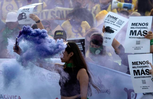 November 25, 2022, Mexico City, Mexico City, Mexico: Thousands of women participate in the commemoration of the International Day for the Disappearance of Violence Against Women in Mexico..A new study reveals that of the 81,000 women and girls intentionally killed around the world last year, more than half died at the hands of their partners or other family members. The document is a terrible reminder that violence against women and girls is one of the most widespread human rights violations in the world, the UN publishes on its November 23, 2022 page. Mexico City Mexico - ZUMAn296 20221125_zip_n296_008 Copyright: xJorgexNunezx