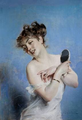RECORD DATE NOT STATED La Toilette (Young Woman in D?shabill? with a Mirror), c. 1880. Copyright:x?xFinexArtxImages HeritagexImagesx IMAGO ,2665667 ! ACHTUNG: AUFNAHMEDATUM GESCHÄTZT!  Copyright:?xFinexArtxImages HeritagexImagesx IMAGO