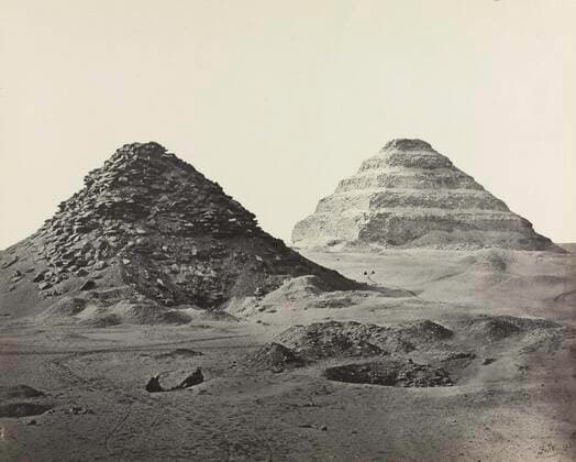 RECORD DATE NOT STATED The Pyramids of Saqqara, from the Northeast, 1858. Creator: Francis Frith (British, 1822-1898); William Mackenzie. Copyright:x5212x4182x IMAGO ,2745416 ! ACHTUNG: AUFNAHMEDATUM GESCHÄTZT!  Copyright:5212x4182x IMAGO