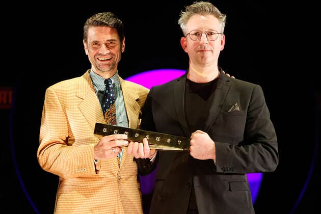 Boris Kehrmann and Walter Sutcliffe at the award ceremony of the German Theater Prize Der Faust 2022 at the Düsseldorf Schauspielhaus Düsseldorf, 26 11 2022 Foto:xK.xSchulzx xFuturexImage