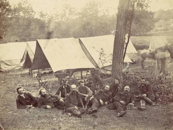 RECORD DATE NOT STATED Group at Headquarters of the Army of the Potomac, Antietam, October 1862, 1862. Creator: Alexander Gardner. Copyright:xHeritagexArt HeritagexImagesx IMAGO ,2778332 ! ACHTUNG: AUFNAHMEDATUM GESCHÄTZT!  Copyright:HeritagexArt HeritagexImagesx IMAGO