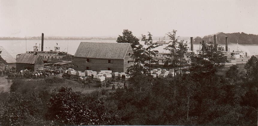 RECORD DATE NOT STATED Wilcox Landing, 1861-65. Creator: Andrew Joseph Russell. Copyright:xHeritagexArt HeritagexImagesx IMAGO ,2778392 ! ACHTUNG: AUFNAHMEDATUM GESCHÄTZT!  Copyright:HeritagexArt HeritagexImagesx IMAGO