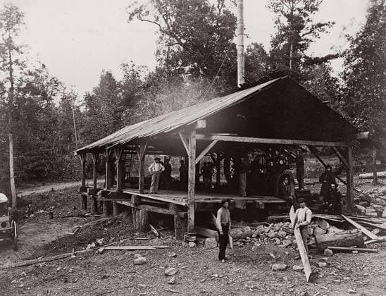 RECORD DATE NOT STATED Government Saw Mill (Chattanooga), 1861-65. Creator: Andrew Joseph Russell. Copyright:xHeritagexArt HeritagexImagesx IMAGO ,2778438 ! ACHTUNG: AUFNAHMEDATUM GESCHÄTZT!  Copyright:HeritagexArt HeritagexImagesx IMAGO