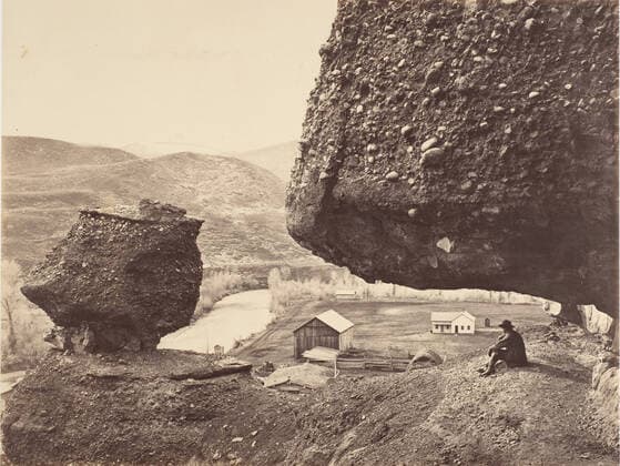 RECORD DATE NOT STATED Hanging Rock, Foot of Echo Ca?on, 1867-68. Creator: Andrew Joseph Russell. Copyright:xHeritagexArt HeritagexImagesx IMAGO ,2778450 ! ACHTUNG: AUFNAHMEDATUM GESCHÄTZT!  Copyright:HeritagexArt HeritagexImagesx IMAGO