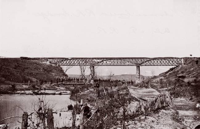 RECORD DATE NOT STATED Potomac Creek Railroad Bridge, A.C. & F. Railroad, 1861-65. Creator: Unknown. Copyright:xHeritagexArt HeritagexImagesx IMAGO ,2781149 ! ACHTUNG: AUFNAHMEDATUM GESCHÄTZT!  Copyright:HeritagexArt HeritagexImagesx IMAGO