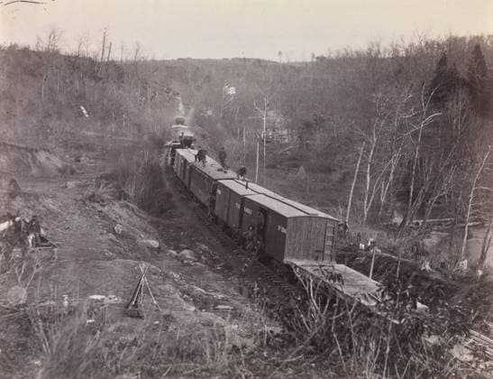 RECORD DATE NOT STATED Bull Run. Orange and Alexandria R.R. near Union Mills, 1861-65. Creator: George N. Barnard. Copyright:xHeritagexArt HeritagexImagesx IMAGO ,2781343 ! ACHTUNG: AUFNAHMEDATUM GESCHÄTZT!  Copyright:HeritagexArt HeritagexImagesx IMAGO