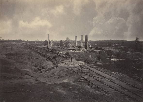 RECORD DATE NOT STATED Destruction of Hood s Ordinance Train, 1860s. Creator: George N. Barnard. Copyright:xHeritagexArt HeritagexImagesx IMAGO ,2781408 ! ACHTUNG: AUFNAHMEDATUM GESCHÄTZT!  Copyright:HeritagexArt HeritagexImagesx IMAGO