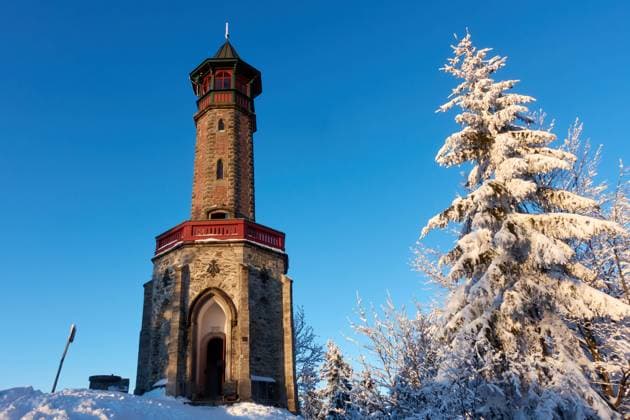 The Stepanka lookout tower in Korenov on the border of the Krkonose and Jizera Mountains (CTKxPhoto MarekxSpilka) CTKPhotoF202102011583001  F202102011583001