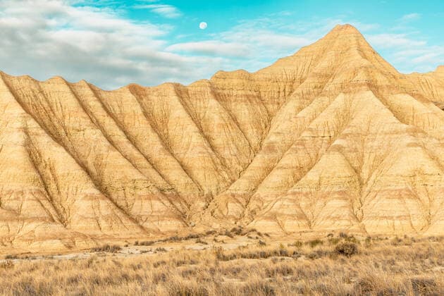 Creative Highlights World nature travel europe UNESCO biosphere reserve and national parks Arid landscape of the Bardenas Reales de Navarra Spain Tudela Autonome Gemeinschaft Navarra Spain