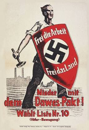 RECORD DATE NOT STATED Free the work, free the land. Down with the Dawes Pact! Vote list No. 10 (Hitler movement),1928. Creator: Anonymous. Copyright:x?xFinexArtxImages HeritagexImagesx IMAGO ,2854587 ! ACHTUNG: AUFNAHMEDATUM GESCHÄTZT!  Copyright:?xFinexArtxImages HeritagexImagesx IMAGO