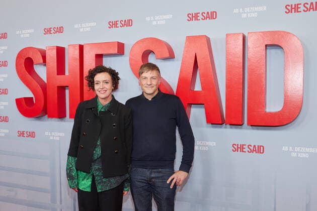 Bilder des Jahres 2022, Entertainment 11 November Entertainment Themen der Woche KW48 Entertainment Bilder des Tages Maria Schrader und Hansjoerg Weißbrich - Deutschlandpremie von SHE SAID im Kino International in Berlin am 29.11.2022. Premiere SHE SAID *** Maria Schrader and Hansjoerg Weißbrich German premiere of SHE SAID at Kino International in Berlin on 29 11 2022 Premiere SHE SAID