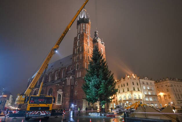 Bilder des Jahres, News 11 November News Themen der Woche KW48 News Bilder des Tages Beautiful Christmas Tree Has Appeared On Krakow Market Square The spruce is lifted by a crane from the truck to the place where it will stand as a Christmas tree in Krakow s Market Square. Christmas is fast approaching. Christmas mood came to Krakow this evening with the arrival and the installation of a 15-metre-high spruce tree that will shine with lights this Saturday as the largest and most beautiful Christmas tree in the city. On Wednesday, November 30, 2022, in Krakow, Lesser Poland Voivodeship, Poland. Krakow Poland  Copyright: xArturxWidakx originalFilename: widak-beautifu221129_np6wk.jpg