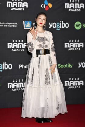 South Korean former skater Kim Yuna attends a red carpet event of the 2022 MAMA(Mnet Asian Music Awards) in Osaka, Japan on Wednesday, November 30, 2022.  TKP2022113019 KEIZOxMORI