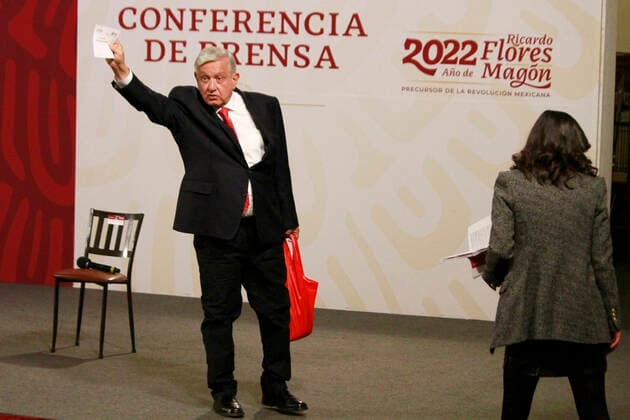 Mexican President Lopez Obrador Press Conference November 30, 2022 in Mexico City, Mexico: The President of Mexico, AndrÃ s Manuel Lopez Obrador, speaks at the morning conference in front of reporters at the national palace, on November 30, 2022 in Mexico City, Mexico. (Photo by Carlos Santiago Eyepix Group) Copyright: xCarlosxSantiago xEyepixxGroupx CS_30112022_82758