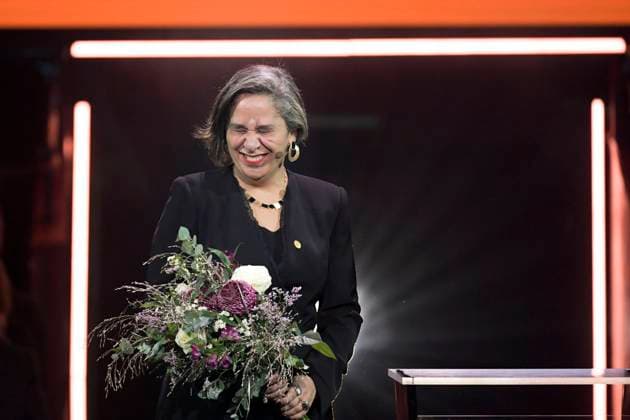 Berühmte Feministinnen, Mozn Hassan Egyptian feminist activist and human rights defender, laureate of the Livelihood Award in 2016, Mozn Hassan, NAZRA could not attend in 2016, at the 2022 Right Livelihood Award ceremony at Cirkus, in Stockholm, Sweden 30 November 2022. Poto: Maja Suslin TT kod 10300 Stockholm SWEDEN x10300x *** Egyptian feminist activist and human rights defender, laureate of the Livelihood Award in 2016, Mozn Hassan, NAZRA could not attend in 2016, at the 2022 Right Livelihood Award ceremony at Cirkus, in Stockholm, Sweden 30 November 2022 Poto Maja Suslin TT kod 10300 Stockholm SWEDEN x10300x,  Copyright: xMajaxSuslin TTx RIGHT LIVELIHOOD AWARD 2022